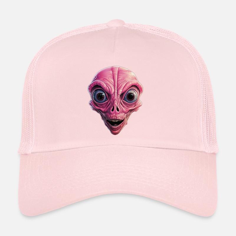Shocked alien, shock, alien face, curiosity Trucker Cap