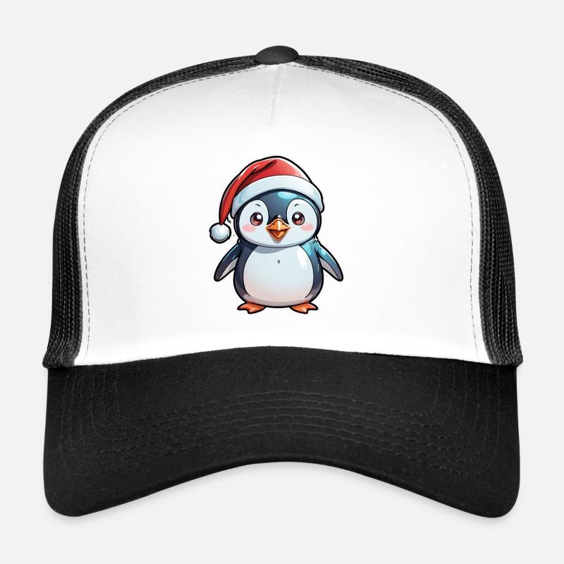 Penguin Christmas Hat Trucker Cap