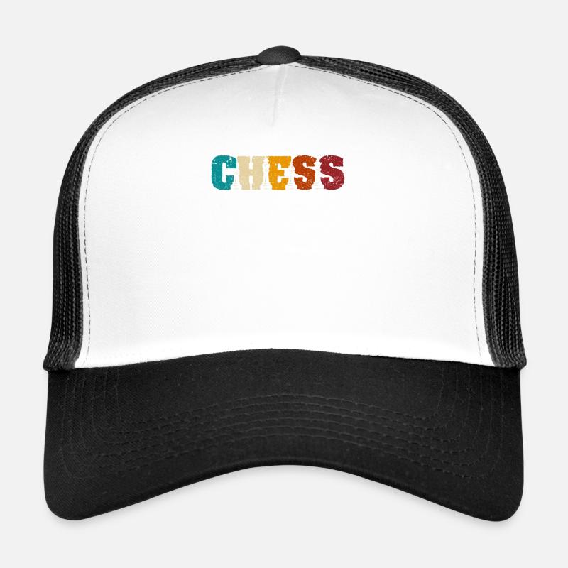 Joueur d’échecs drôle pièces d’échecs seize pièces Casquette trucker 
