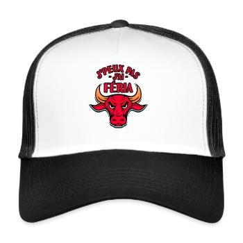J'peux Pas J'ai Féria Férias Bayonne Dax Sud Ouest - Casquette trucker  - blanc/noir - Devant