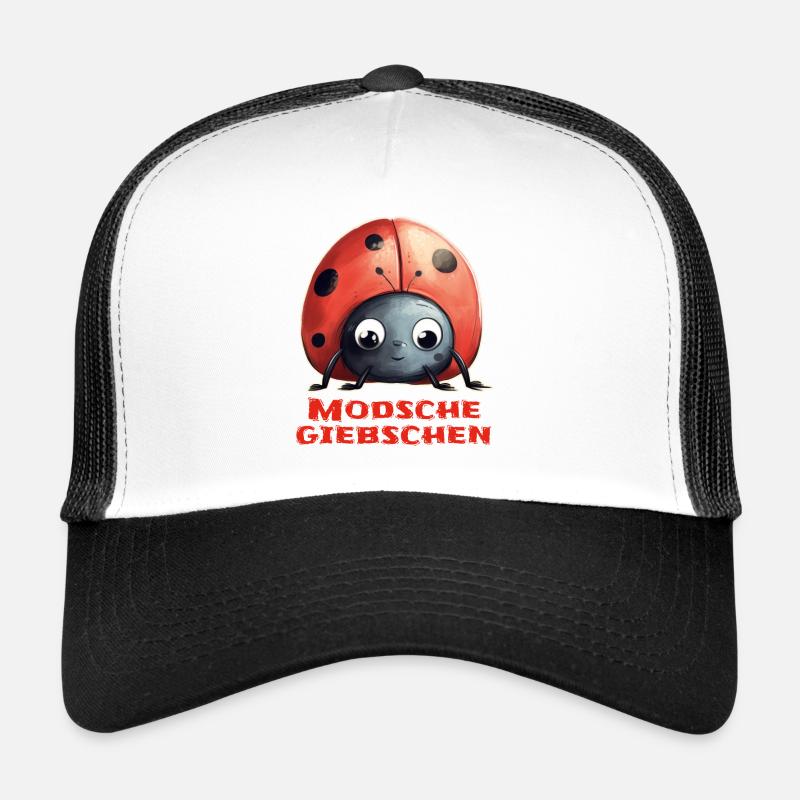 Modschegiebchen Marienkäfer - Trucker Cap - Weiß/Schwarz