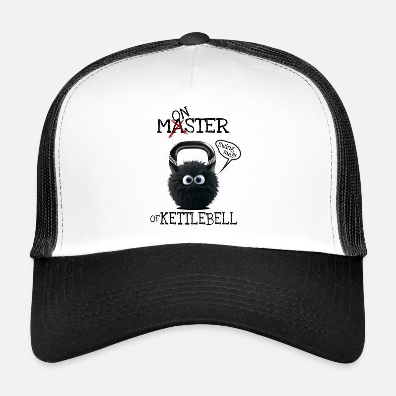 Maître du kettlebell ou monstre du kettlebell ? - Casquette trucker  - blanc/noir