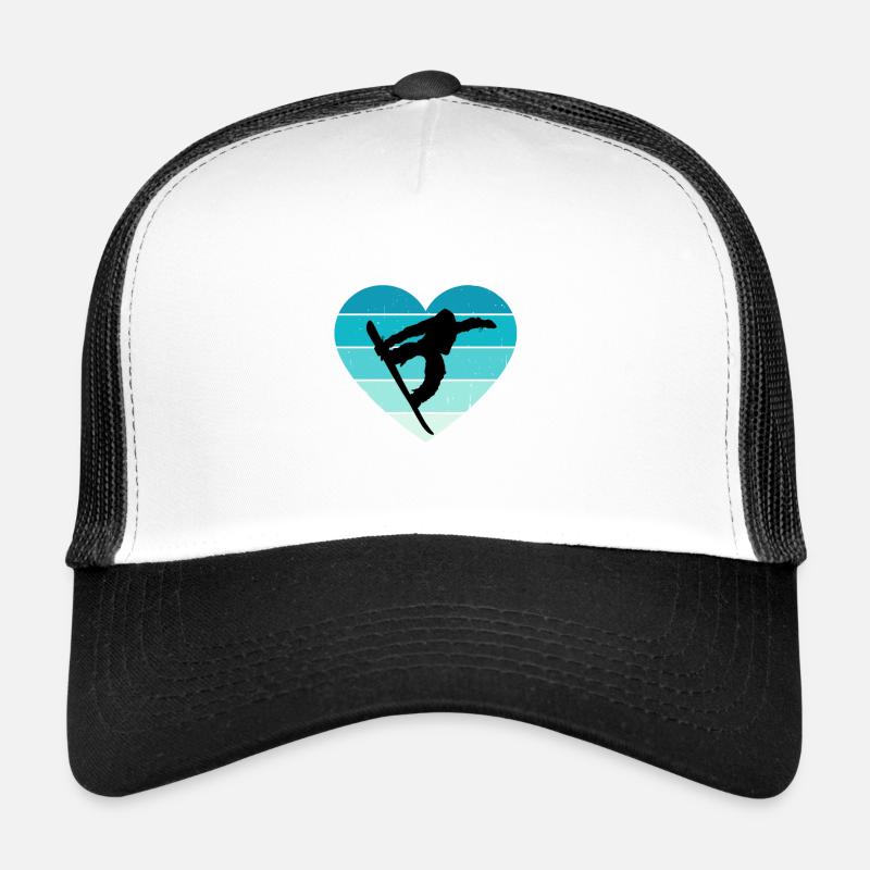 Ich liebe Snowboard Halfpipe Tricks Wintersport Trucker Cap