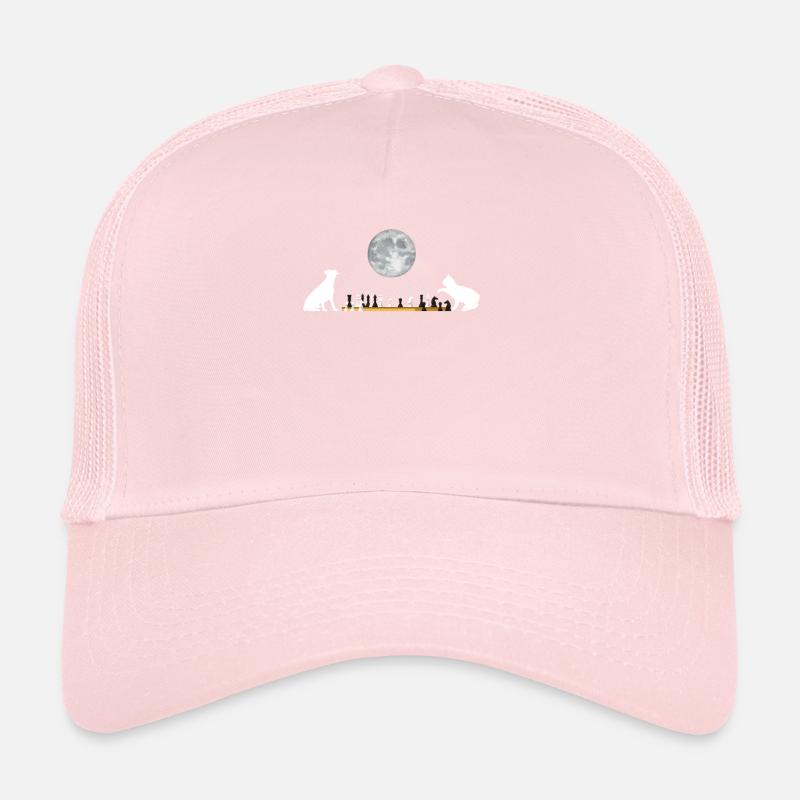 Lustiger Schachspieler Brettspiel Trainer Hund Trucker Cap