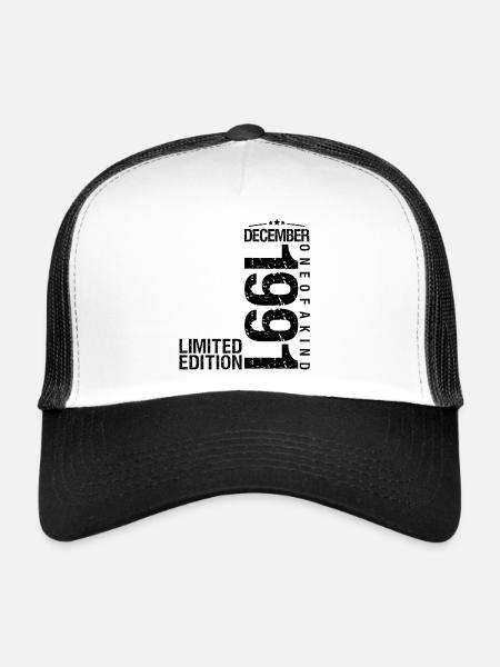 Birthday December 1991 December born in December - Trucker Cap - white/black - Front