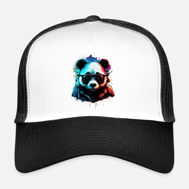 Futuristischer Panda Trucker Cap