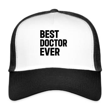 Best Doctor Ever - Hospital Doctor - Trucker Cap - Weiß/Schwarz - Vorne