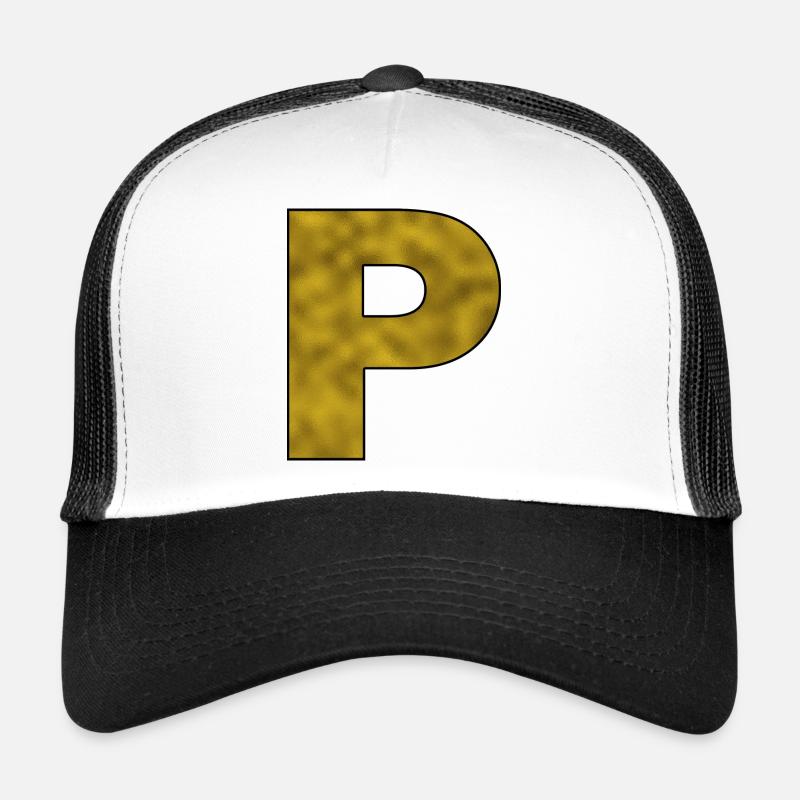 Lettre P Or Casquette trucker 
