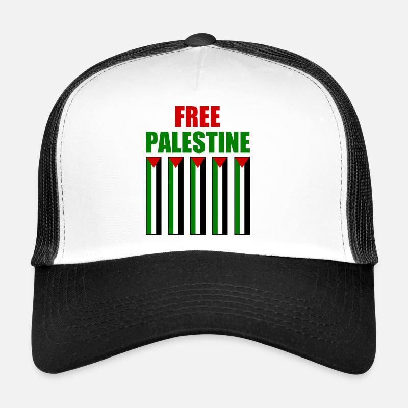 Free palestine - Trucker Cap - Weiß/Schwarz