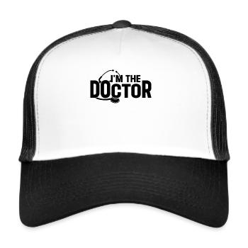 Stéthoscope de médecin d’hôpital - Je suis le médecin - Casquette trucker  - blanc/noir - Devant