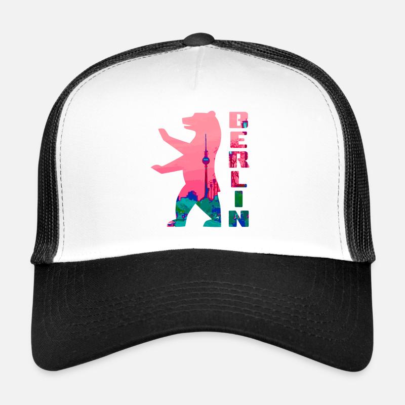 Berlin Bear Neon Silhouette Trucker Cap