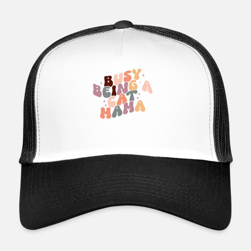 Occupé à être une maman de chat - Funny Cat Mom Retro Casquette trucker 