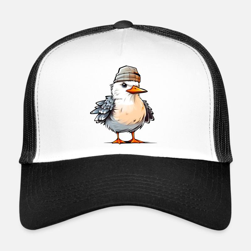 Coole Möwe mit Mütze Trucker Cap
