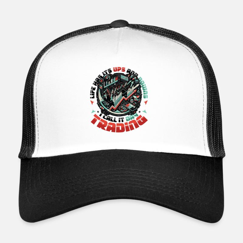 Stock Market Trading Chart - Funny Day Trader Trucker Cap