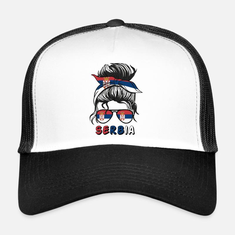 Serbien Flagge Mädchen Serbische Mädchen Kinder Trucker Cap