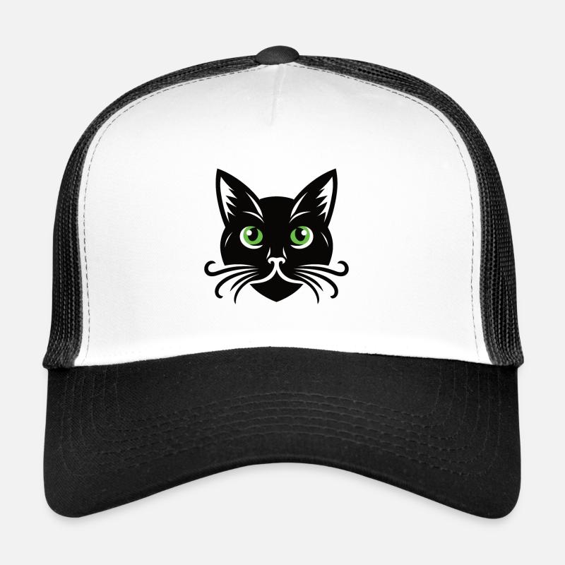 Chat noir qui vous observe, qui s’ébroue Casquette trucker 