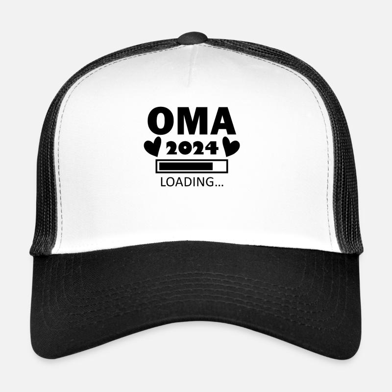 Oma 2024 - Oma werden - Trucker Cap - Weiß/Schwarz