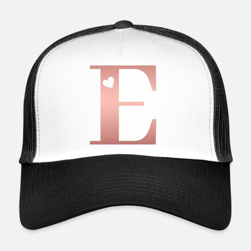 lettre e rose gold Casquette trucker 
