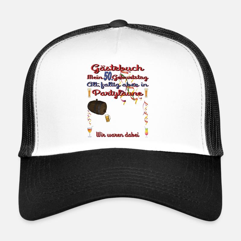50. Geburtstag Frau & Mann Gästebuch Trucker Cap