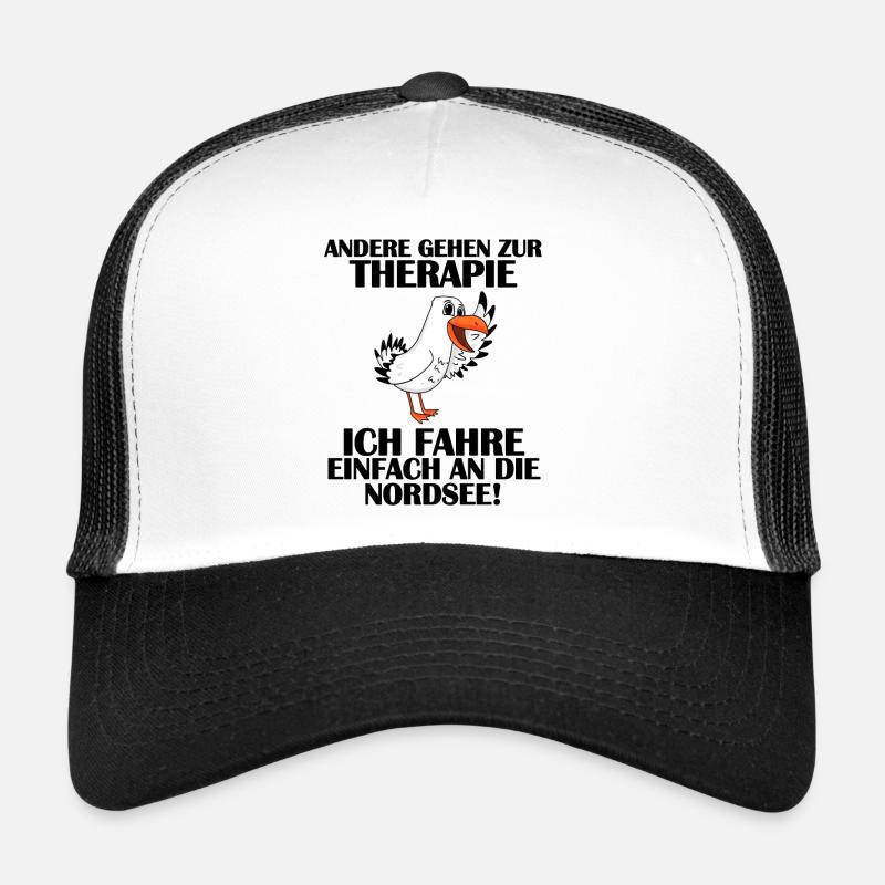 Nordsee Spruch - Trucker Cap - Weiß/Schwarz