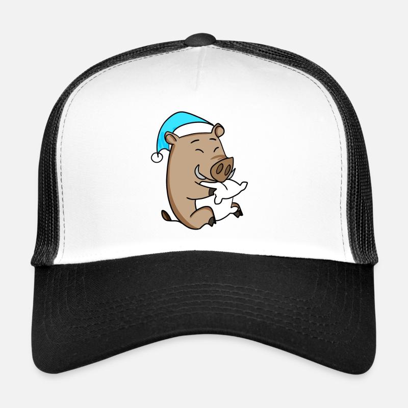 Sanglier avec oreiller et bonnet somnolent Casquette trucker 