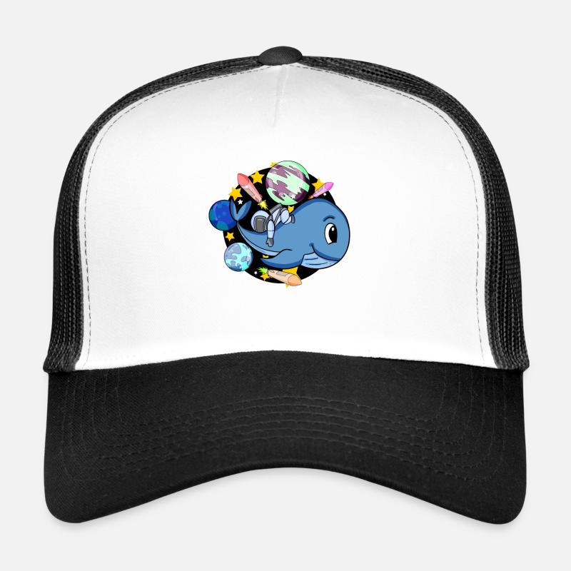 Baleine et astronaute dans l’espace Casquette trucker 