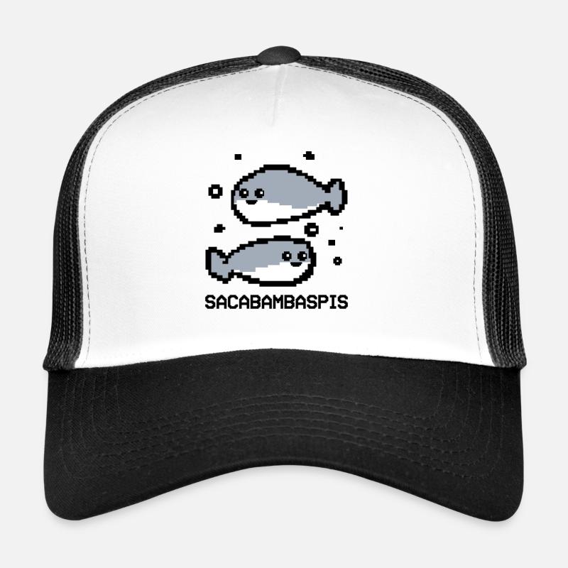 Fish Meme Pixel Couple Trucker Cap