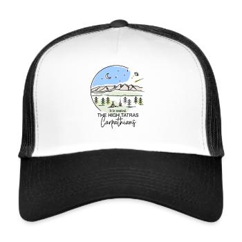 High Carpathians Hiking Souvenirs Camping Poland - Trucker Cap - white/black - Front