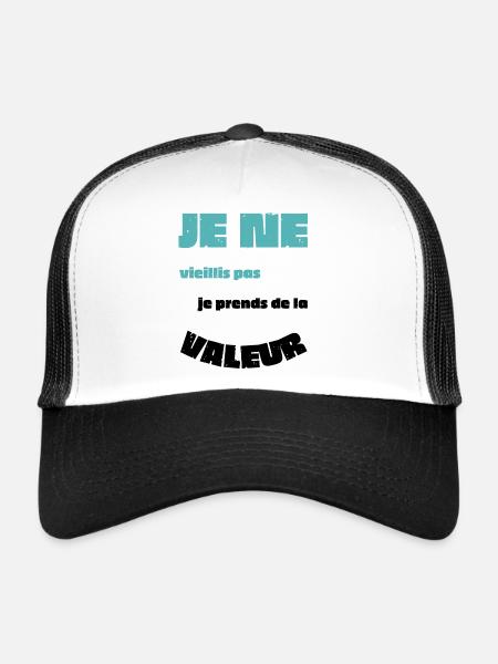 Men's, Women's, Humorous, Humorous T-Shirt Gift - Trucker Cap - white/black - Front