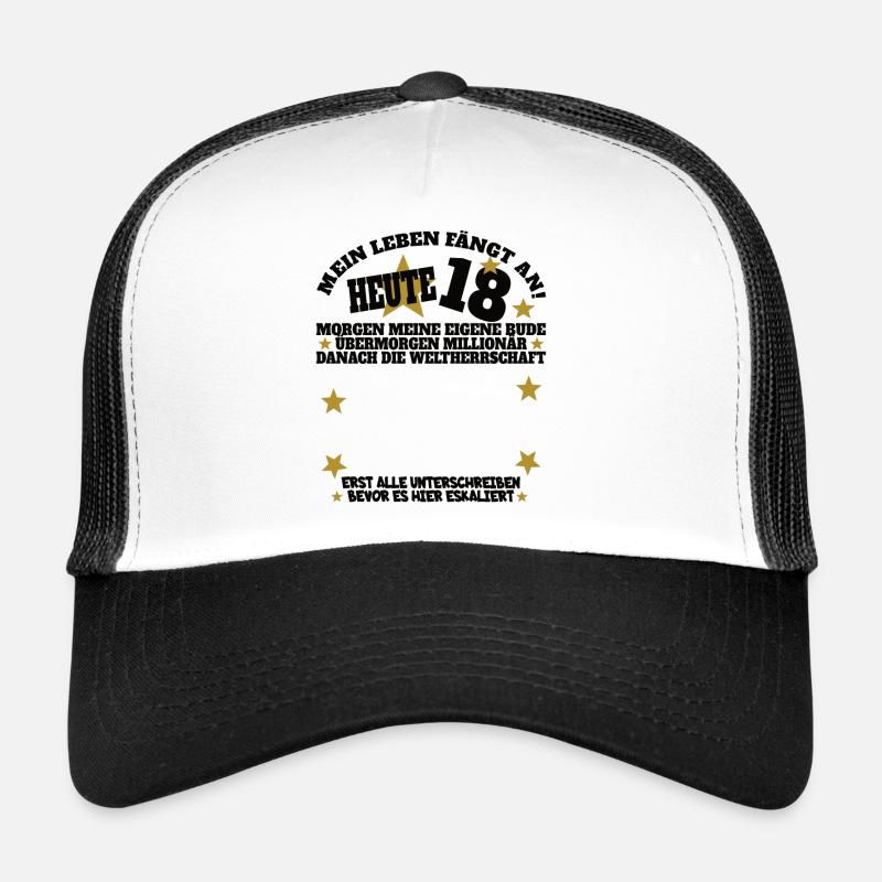 18. Geburtstag Mädchen & Junge Gästebuch Trucker Cap