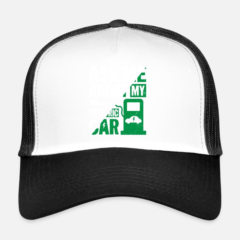 Ask Me About My Electric Car EV Car Driver Trucker Cap