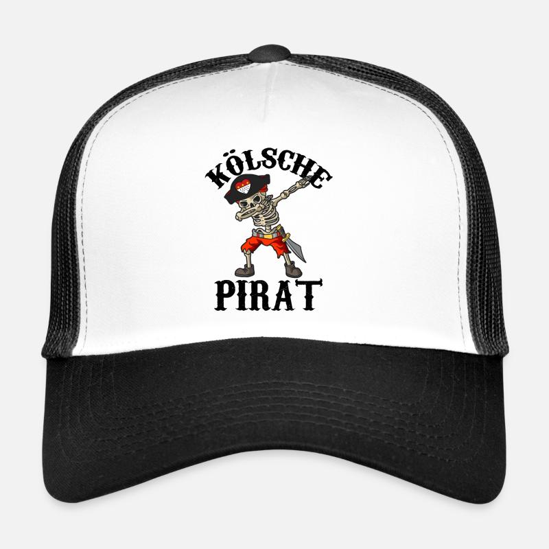 Carnaval Kölle Alaaf Dabbing Squelette Amusant avec Pirate Casquette trucker 