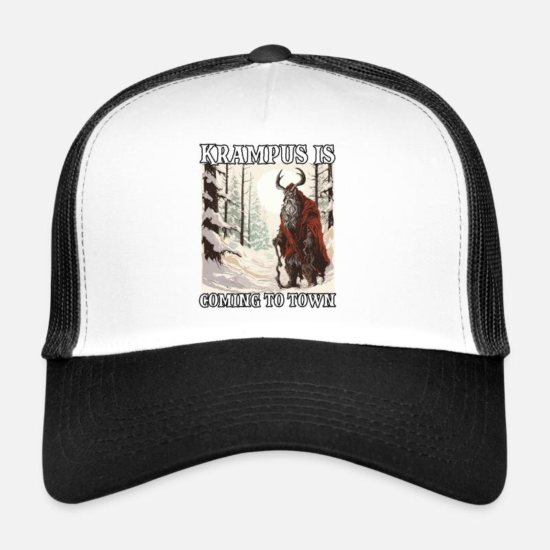 Krampus T Masque de Père Noël effrayant Kramperl Casquette trucker 