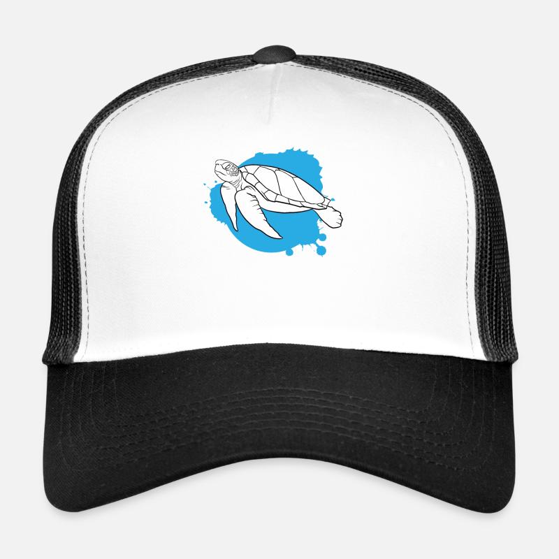 Ocean Wave Turtle Freedom Gift Trucker Cap