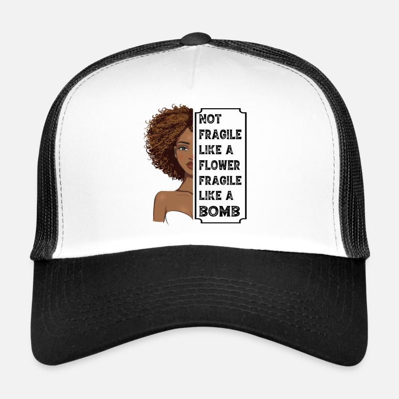 Pas fragile comme une fleur fragile comme une bombe Casquette trucker 