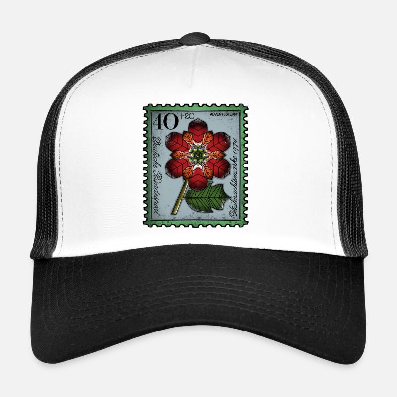Timbre étoile de l’Avent - Casquette trucker  - blanc/noir
