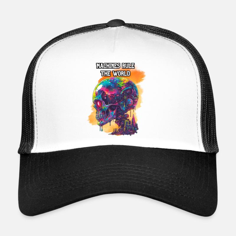 Machines rule the world. Scifi, Future, High-Tech Trucker Cap