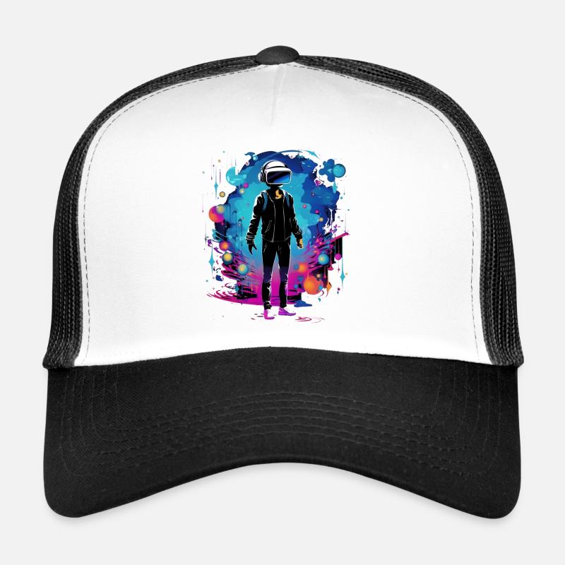 Virtual Reality Explorer : Œuvre d’art futuriste Casquette trucker 