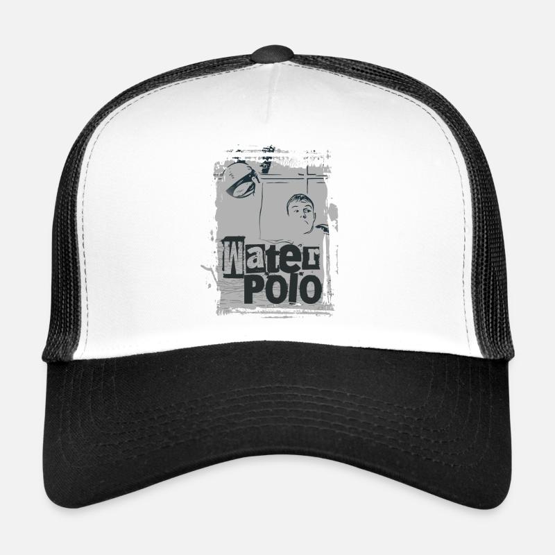 Wasserball minimalistisch - Trucker Cap - Weiß/Schwarz