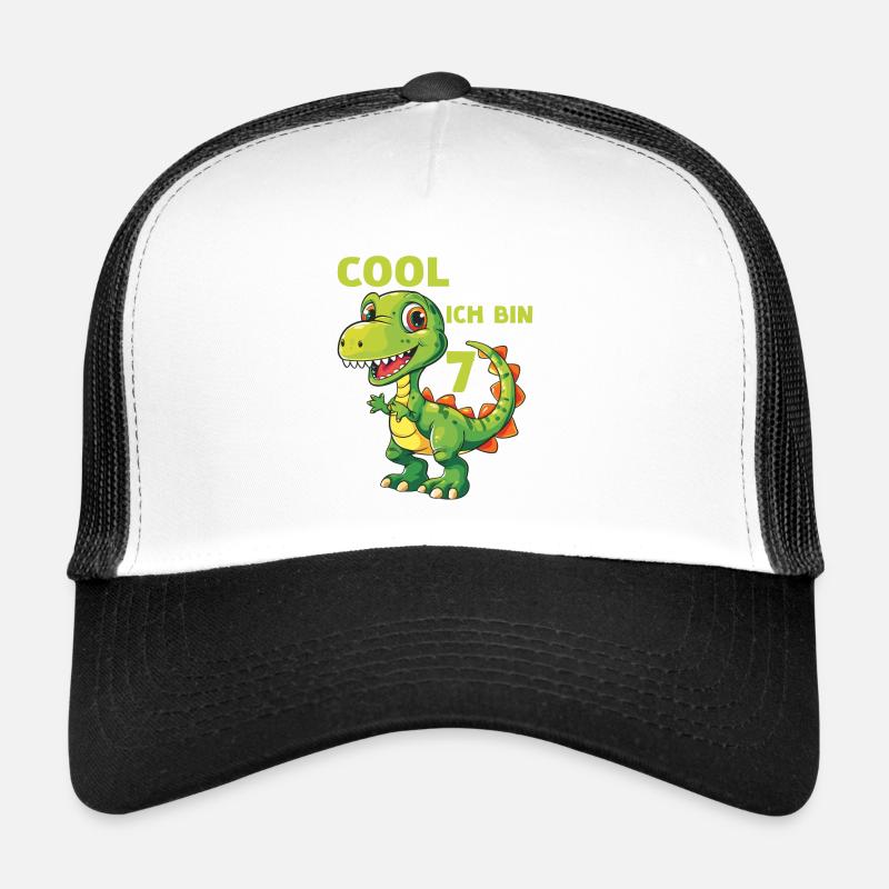 Dinosaurier 7 Geburtstag Dino 7 Jahre Spruch Trucker Cap