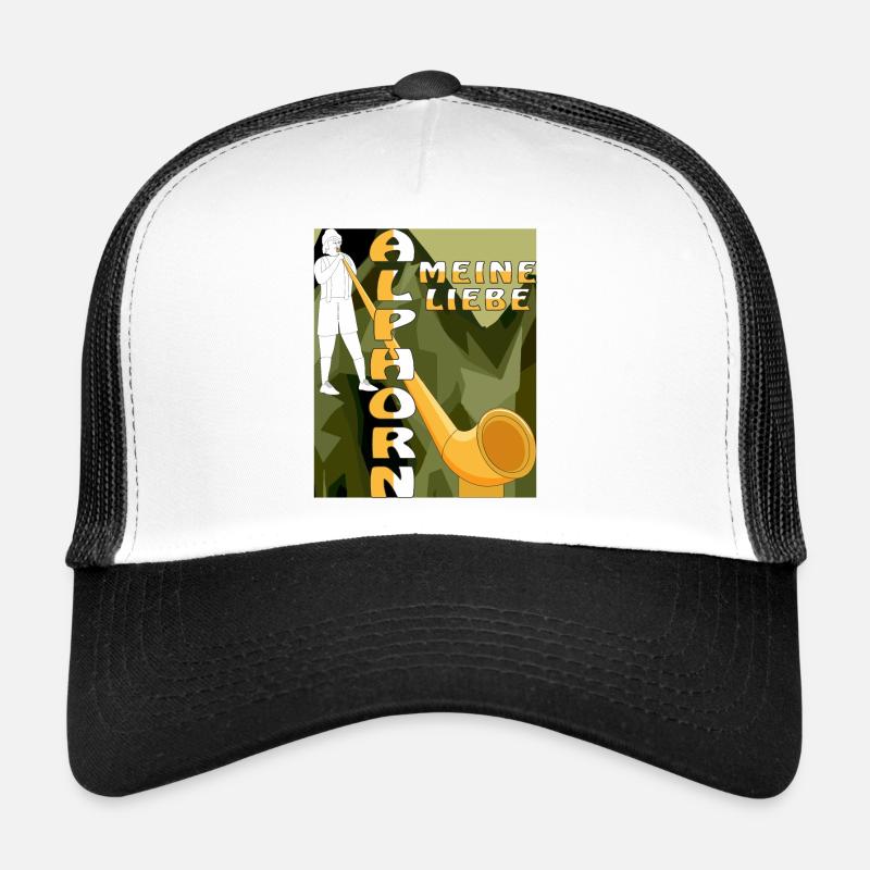 ALPHORN MEINE LIEBE - Trucker Cap - Weiß/Schwarz
