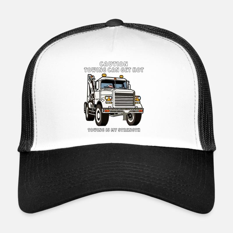 ABSCHLEPPWAGEN CAUTION TOWING CAN GET HOT Trucker Cap