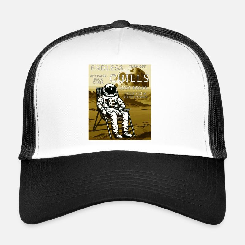 ASTRONAUT GARTENSTUHL CHILLEN - Trucker Cap - Weiß/Schwarz