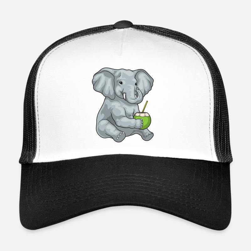 Elephant Coconut Trucker Cap