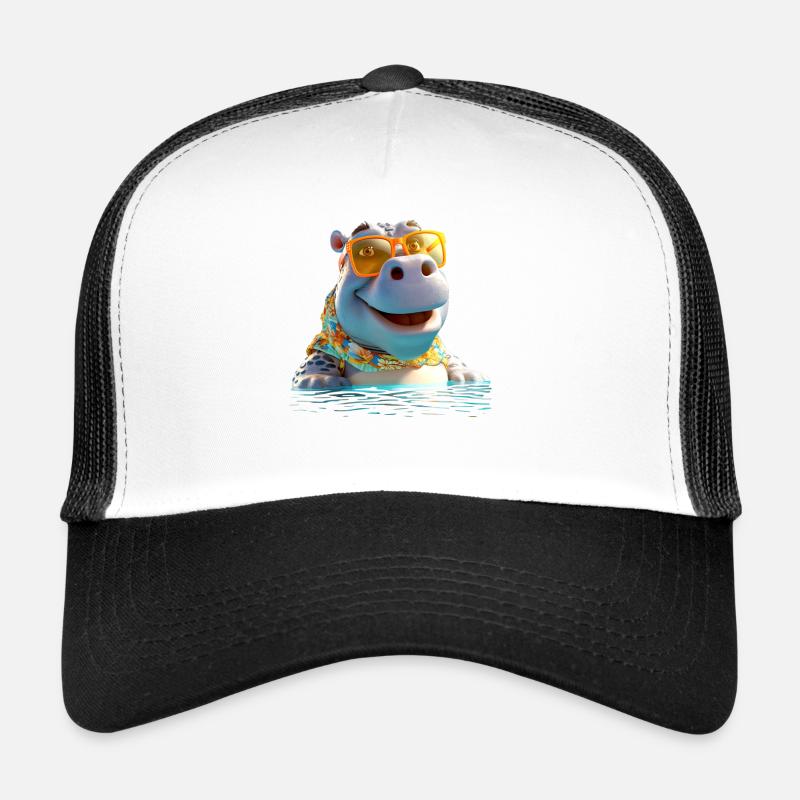 Hippopotame Hippopotame Hippopotame Hippopotame Casquette trucker 