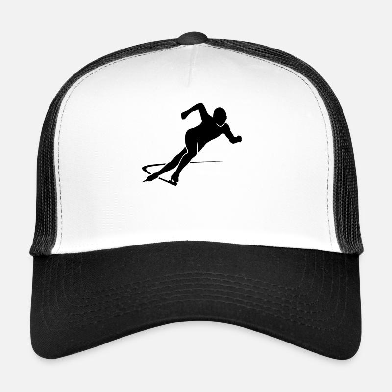 Dynamische Eisschnelllauf Silhouette Geschenk Trucker Cap