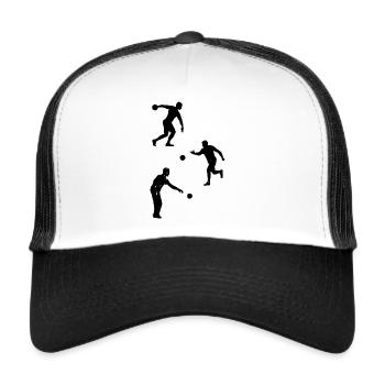 Boccia Player Silhouettes Boccia Silhouettes - Trucker Cap - white/black - Front
