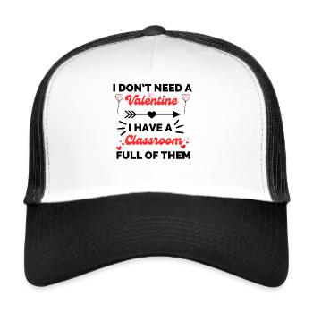 Funny Teacher Valentine Gifts - Trucker Cap - white/black - Front