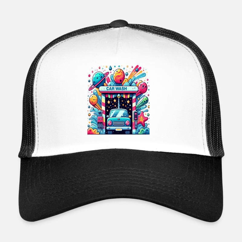 Auto Waschanlage Comic Style Trucker Cap