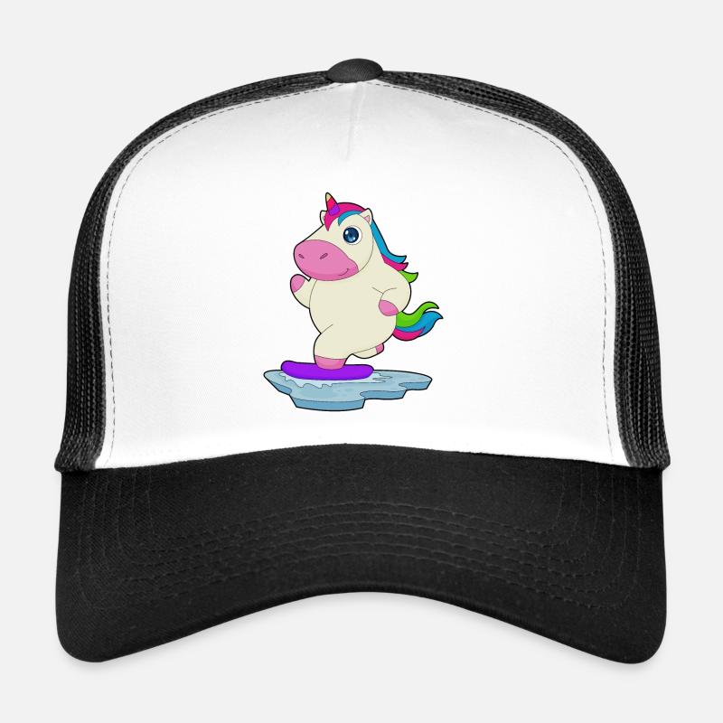 Einhorn Snowboard Wintersport Trucker Cap